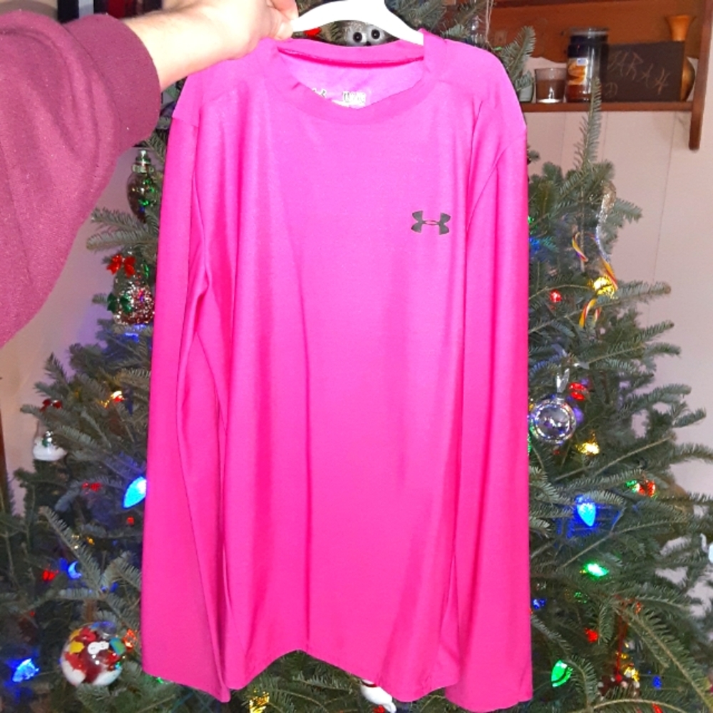 Under Armour youth size large, pink long sleeve